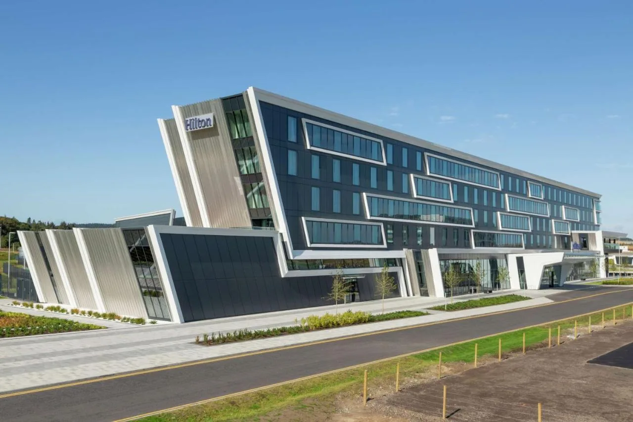 Exterior view of Hilton Aberdeen TECA on East Burn Road, Stoneywood