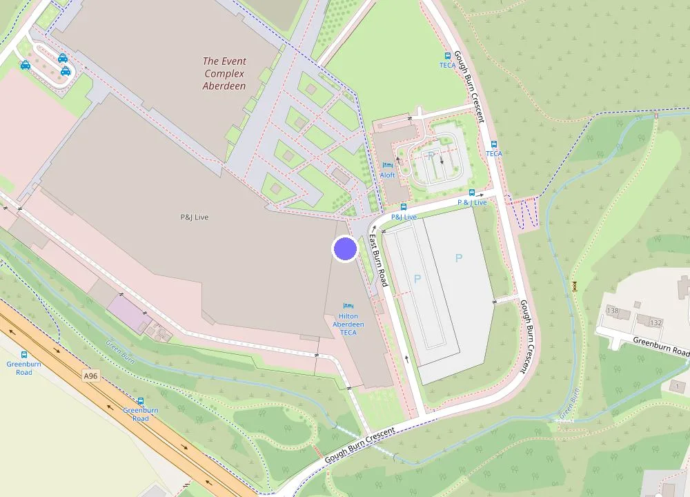 Map: Hilton Aberdeen TECA